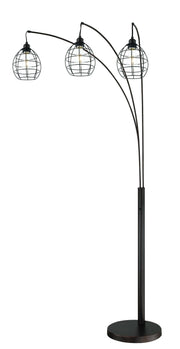 Kaden 3-Light Arch Lamp in Copper Bronze Metal Shade, E27 Vintage 40Wx3