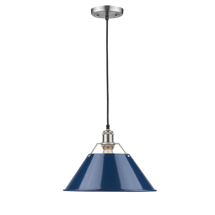 Orwell 1-Light Pendant - 14" (Convertible) in Pewter