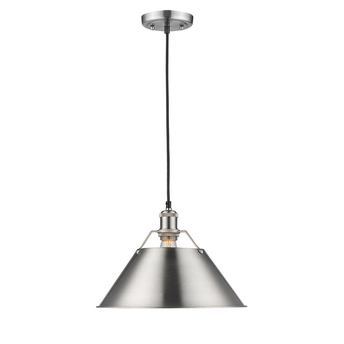 Orwell 1-Light Pendant - 14" (Convertible) in Pewter