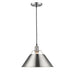 Orwell 1-Light Pendant - 14" (Convertible) in Pewter