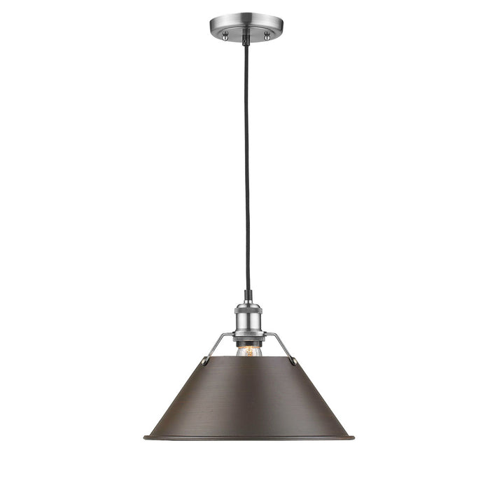 Orwell 1-Light Pendant - 14" (Convertible) in Pewter