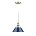 Orwell 1-Light Pendant - 10" (Convertible) in Aged Brass