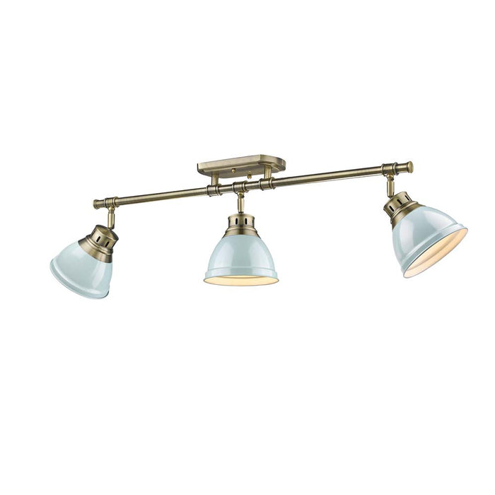 Duncan Semi-Flush - Track Light (Convertible) in Aged Brass