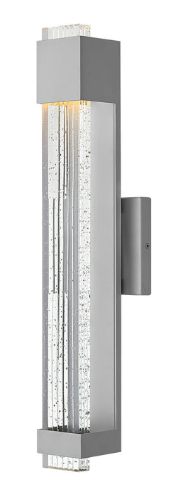 Glacier Medium Wall Mount Lantern in Titanium - Lamps Expo