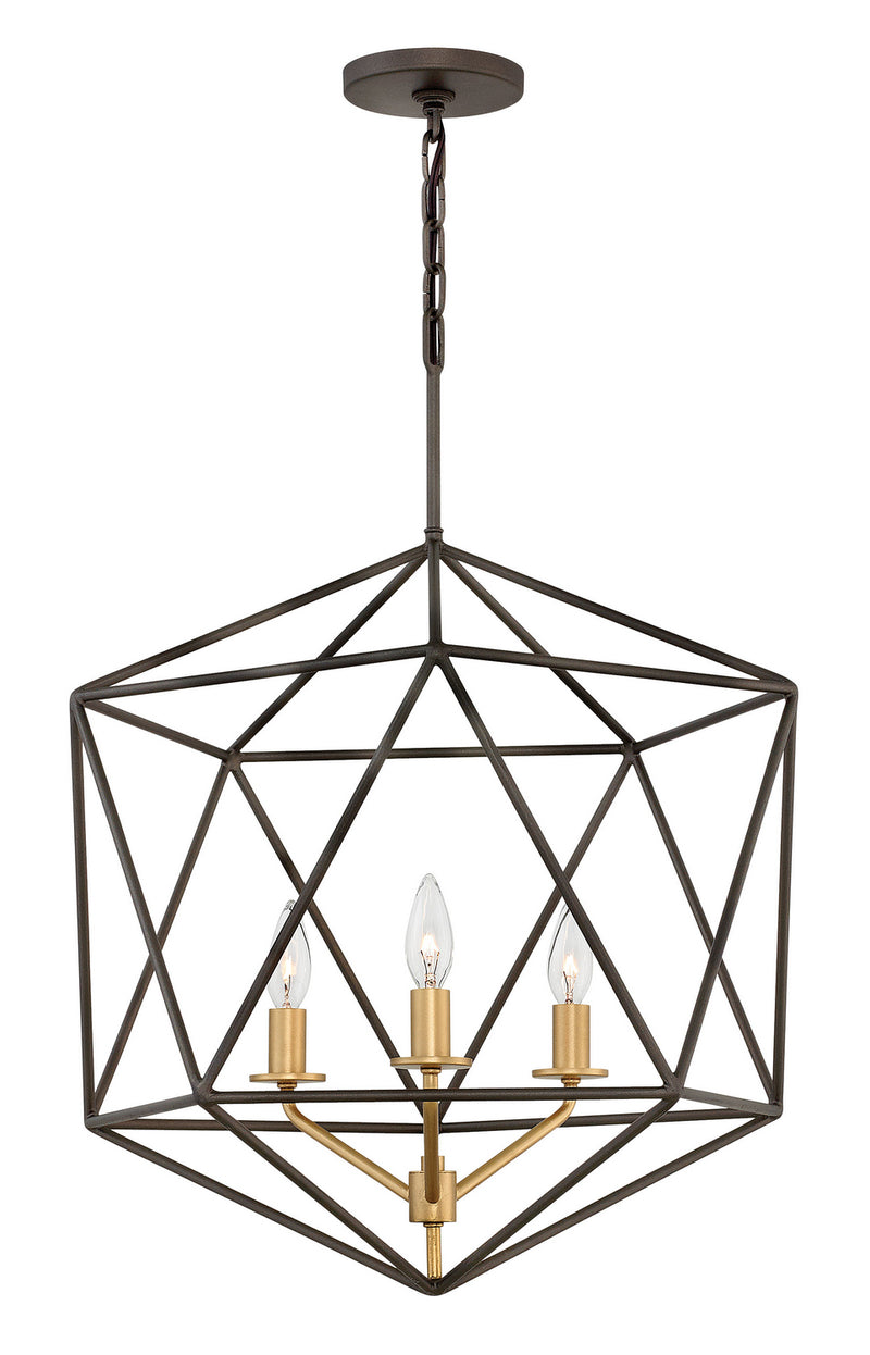 Astrid Medium Open Frame Chandelier in Metallic Matte Bronze - Lamps Expo