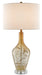 Habib 1 Light Table Lamp in Champagne Speckle with Eggshell Shantung Shade