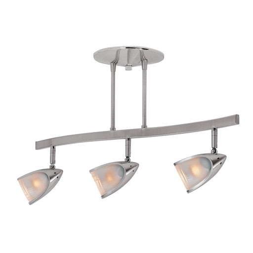 Comet 3-Light Dimmable LED Semi-Flush in Brushed Steel Finish