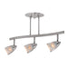 Comet 3-Light Dimmable LED Semi-Flush in Brushed Steel Finish