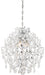 Isabella's Crown 4-Light Chandelier in Chrome & Clear Crystal Strings M Accents - Lamps Expo
