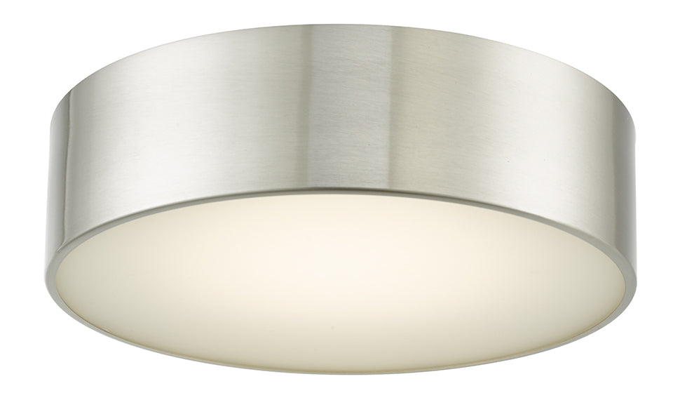 Bongo 12" Metal Cylinder & Frosted Glass Flush-Mount - Lamps Expo
