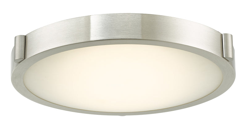 Halo LED Flushmount in Brushed Nickel/Chrome