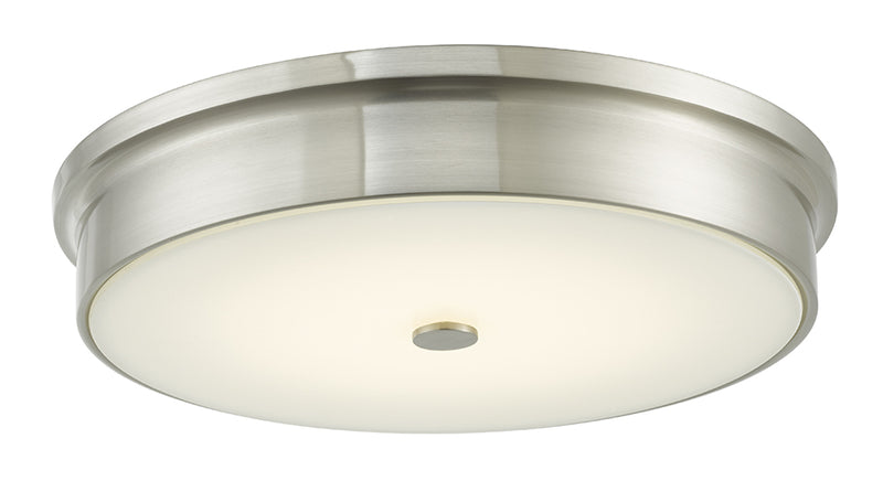 Spark LED Flushmount in Brushed Nickel/Chrome