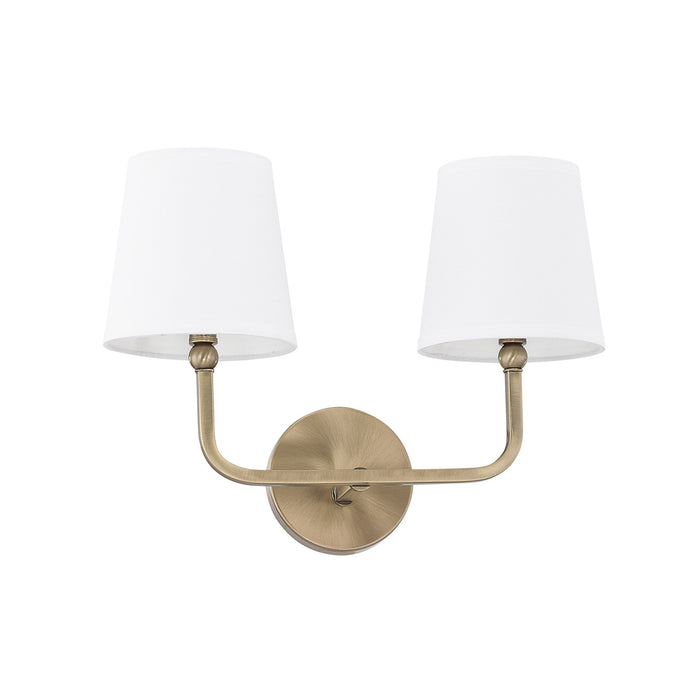 Dawson 2 Light Vanity in Aged Brass