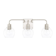 Tanner Three Light Vanity in Brushed Nickel