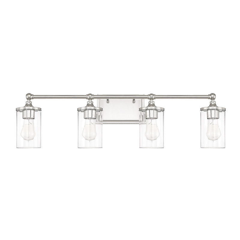 Camden 4 Light Vanity in Polished Nickel - Lamps Expo