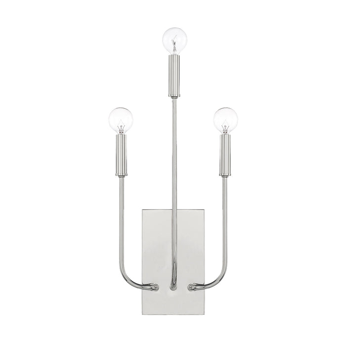 Zander 3 Light Sconce in Polished Nickel