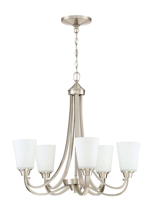 Grace 5-Light Chandelier in Brushed Polished Nickel