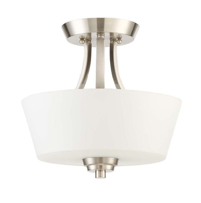 Grace 2-Light Convertible Semi Flush in Brushed Polished Nickel