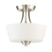 Grace 2-Light Convertible Semi Flush in Brushed Polished Nickel