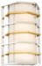 Levels Wall Sconce in Polished Nickel & Honey Gold with White Glass