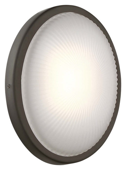 Radiun LED Wall Sconce in Oil Rubbed Bronze with Etched Textured Glass