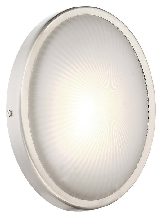 Radiun LED Wall Sconce in Brushed Aluminum with Etched Textured