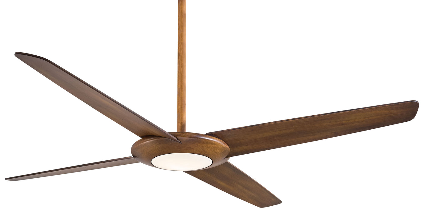 Pancake Xl - LED 62 Inch Ceiling Fan in Distressed Koa with White Acrylic Shade