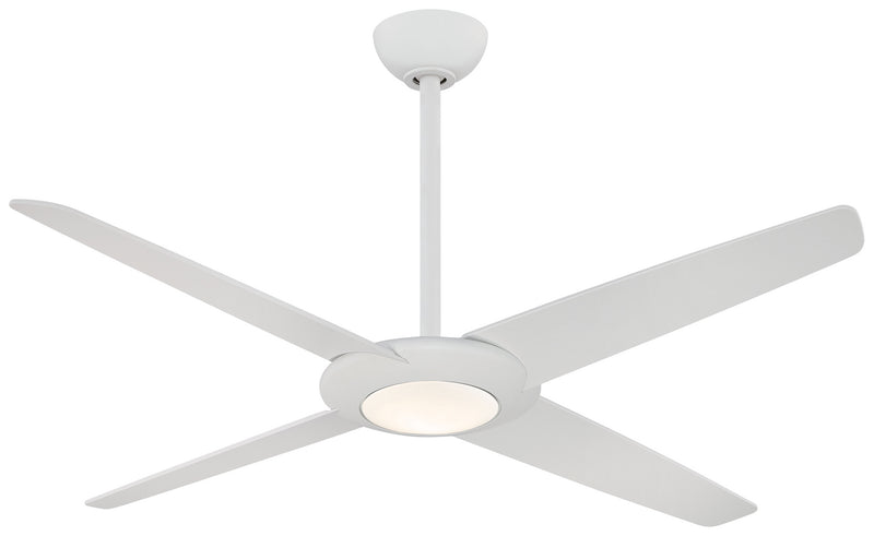 Pancake Xl - LED 62 Inch Ceiling Fan in Flat White with White Acrylic Shade
