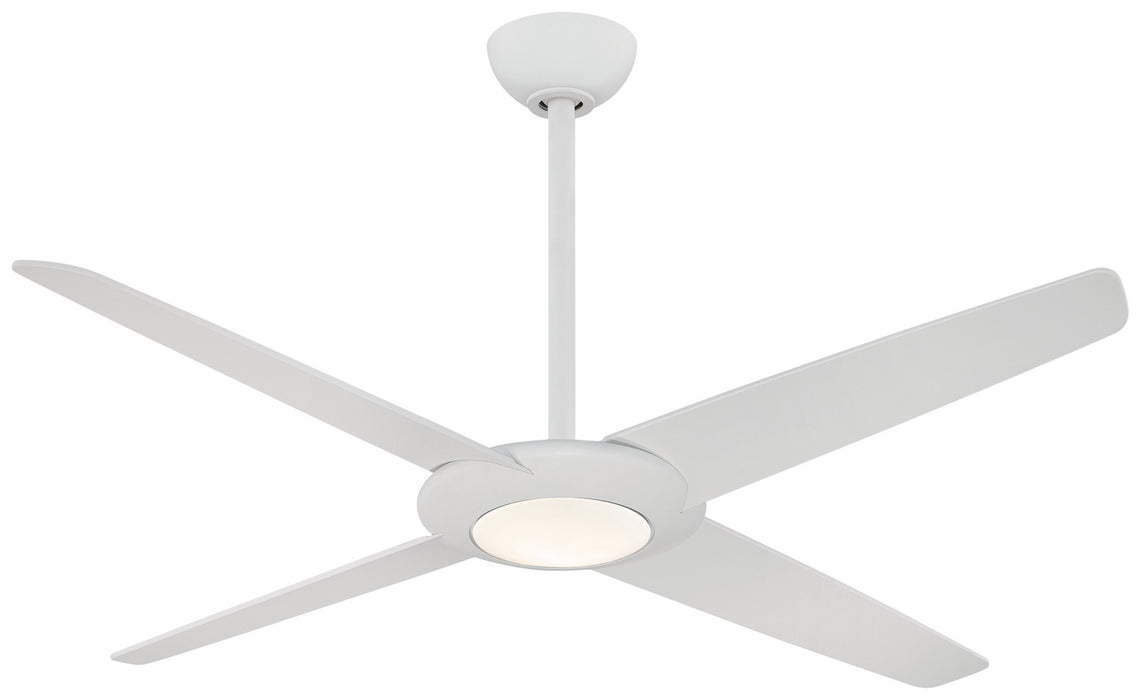 Pancake Xl - LED 62 Inch Ceiling Fan in Flat White with White Acrylic Shade