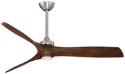 Aviation Led 60" Ceiling Fan in Brushed Nickel W/ Medium Maple