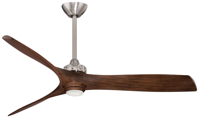 Aviation Led 60" Ceiling Fan in Brushed Nickel W/ Medium Maple