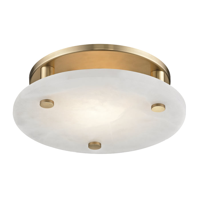 Croton Medium LED Flush Mount in Aged Brass - Lamps Expo