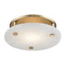 Croton Medium LED Flush Mount in Aged Brass - Lamps Expo