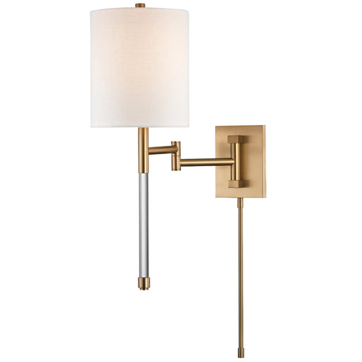 Englewood 1 Light Wall Sconce With Plug in Aged Brass