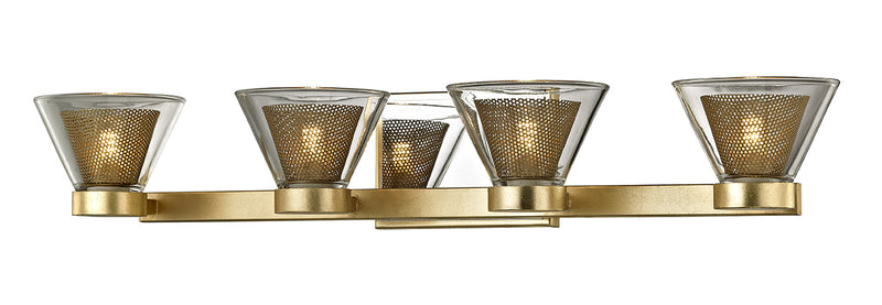 Wink 4-Light Wall Bath Gold Leaf in Gold Leaf with Clear Glass - Lamps Expo