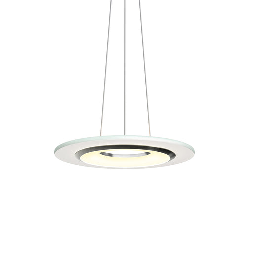 Float 18" LED Pendant in Satin Nickel - Lamps Expo