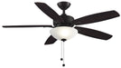 Aire Deluxe 52 inch Fan in Dark Bronze with Cherry/Dark Walnut Blades and LED Bowl Light Kit
