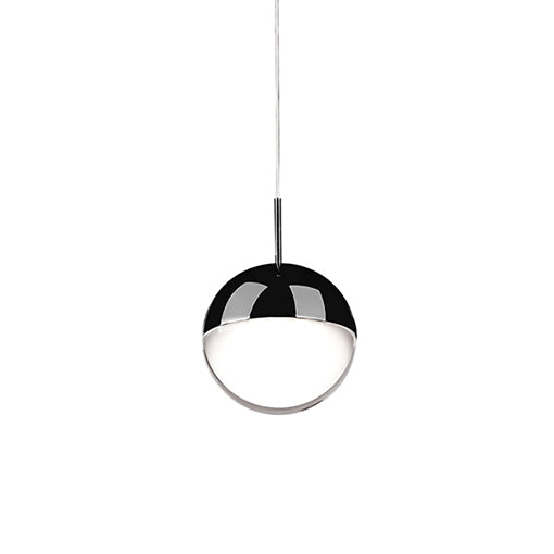 Pluto Down Pendant in Black Chrome