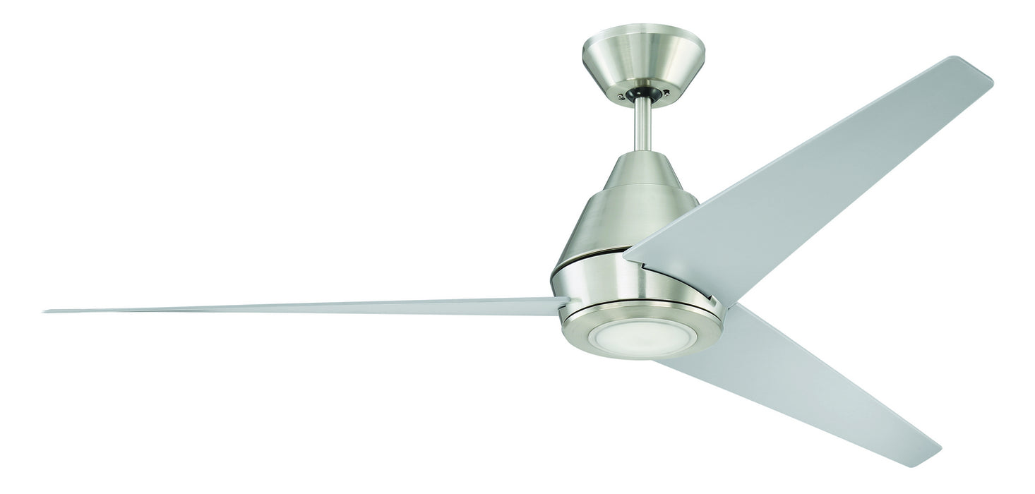 Acadian 1-Light Outdoor Ceiling Fan in Brushed Polished Nickel from Craftmade, item number ACA56BNK3