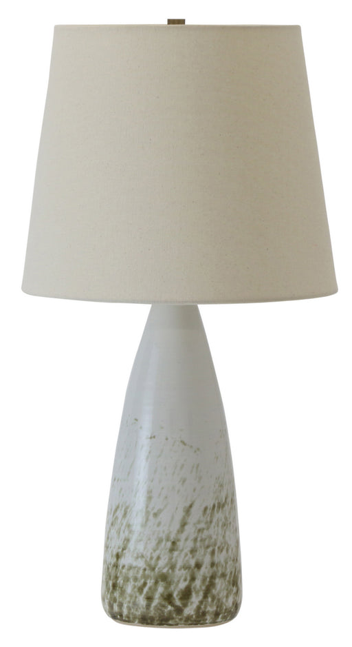 Scatchard 25.5 Inch Table Lamp In Decorated White Gloss with Linen Hardback