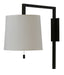 Pin Up Wall Lamp In Architectural Bronze with Fine Linen Hardback