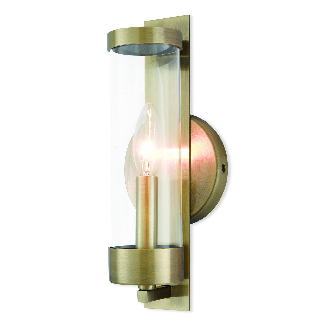 Castleton 1 Light ADA Wall Sconce in Antique Brass