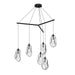 Liquid 6-Light Tri-Spreader LED Pendant in Satin Black - Lamps Expo