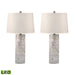 Mother Of Pearl Cylinder Table Lamp (Set Of 2)