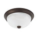 Bates Two Light Flush Mount in Bronze