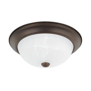Bates Two Light Flush Mount in Bronze