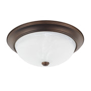 Bates Three Light Flush Mount in Bronze