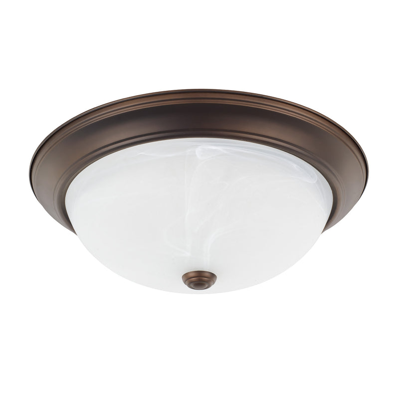 Bates Three Light Flush Mount in Bronze