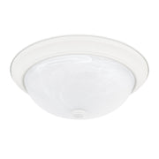 Bates Three Light Flush Mount in Matte White