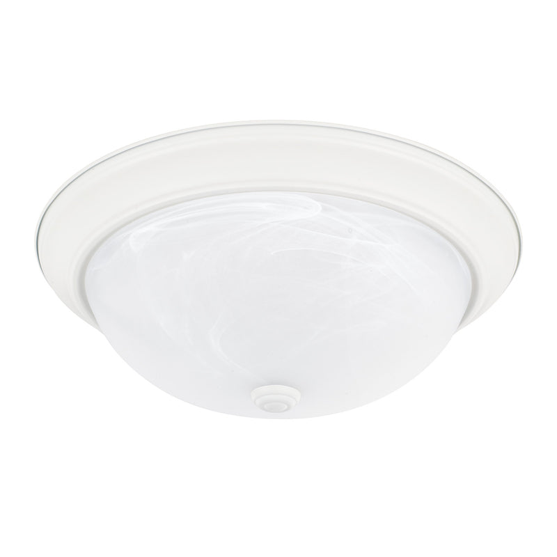 Bates Three Light Flush Mount in Matte White